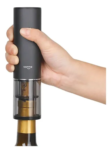 Abridor Sacacorchos Automático Vinos Recargable Usb Compacto Negro