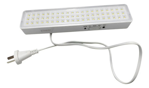 Luz Emergencia 60 Led Etheos 2/4hs Autonomia 8w A Bateria Blanco