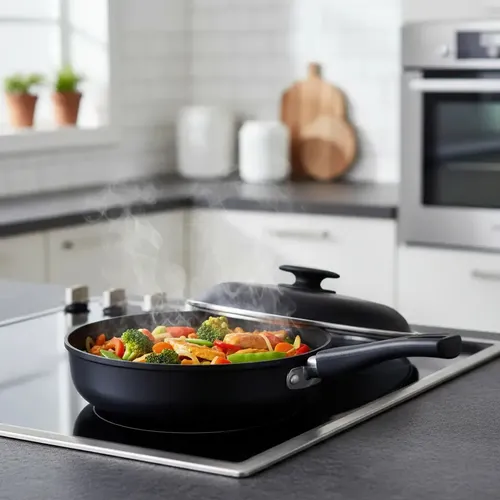 Sartén Con Tapa 24cm , 2.20lts - Avelino Gourmet Negro