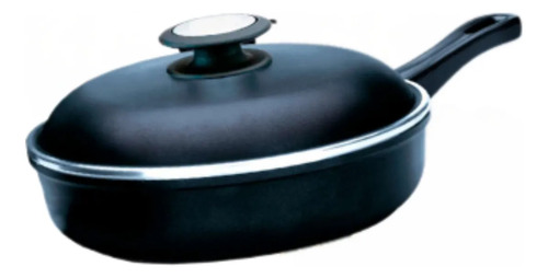 Sartén Con Tapa 24cm , 2.20lts - Avelino Gourmet Negro