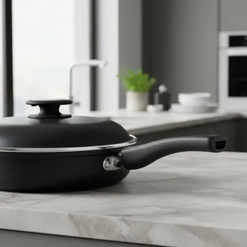 Sartén Con Tapa 24cm , 2.20lts - Avelino Gourmet Negro