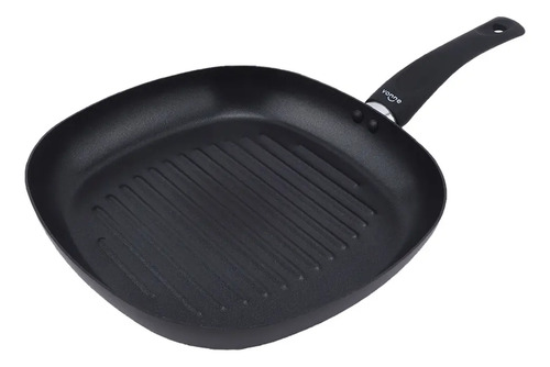 Bifera 26 Cm Resistente Sarten Estrias Anti Adherente Negro