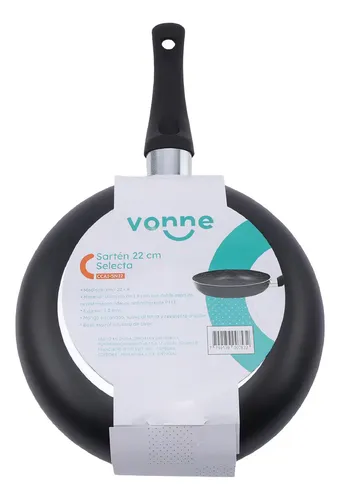 Sarten Cocina Aluminio Anti Adherente Cacerola Resistente Negro