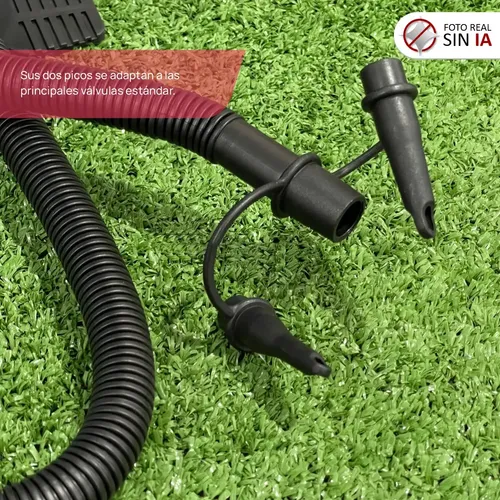 Inflador Manual Doble Acción Avenli Camping Piletas Negro