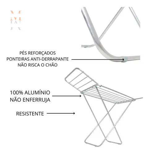 Tender Maxeb De Pie Aluminio Extensible Con Alas Desplegables Plata