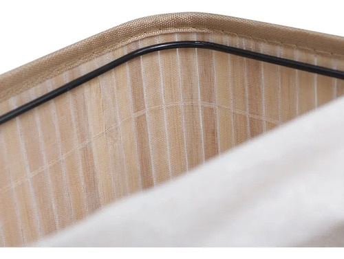 Canasto Organizador Plegable Decorativo Vonne Bambú Marrón Claro