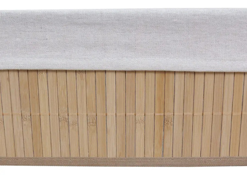 Canasto Organizador Plegable Decorativo Vonne Bambú Marrón Claro