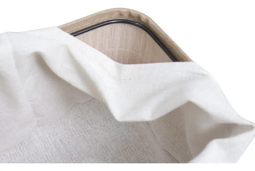 Canasto Organizador Plegable Decorativo Vonne Bambú Marrón Claro