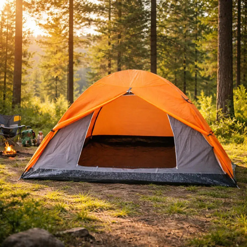 Carpa Iglu Tronador 4 Personas Impermeable Camping Trn4p Kushiro Naranja