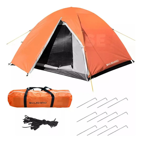 Carpa Iglu Tronador 4 Personas Impermeable Camping Trn4p Kushiro Naranja
