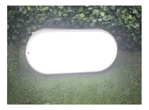 Plafon Tortuga Ovalada Led 8w Luz Fria Etheos Color Blanco