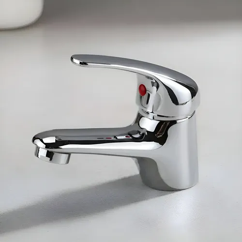 Griferia Lavatorio Kettle Monocomando Para Baño Con Flexibles Marca Gloa Cromo Brillante