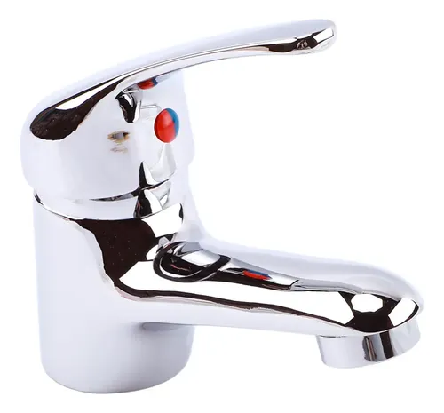 Griferia Lavatorio Kettle Monocomando Para Baño Con Flexibles Marca Gloa Cromo Brillante