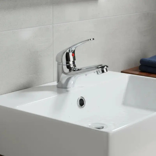 Griferia Lavatorio Kettle Monocomando Para Baño Con Flexibles Marca Gloa Cromo Brillante