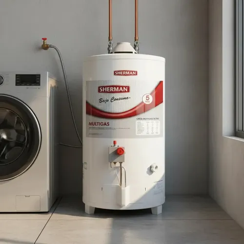 Termotanque Multigas Sherman Gas Tpgp50 Blanco 50l