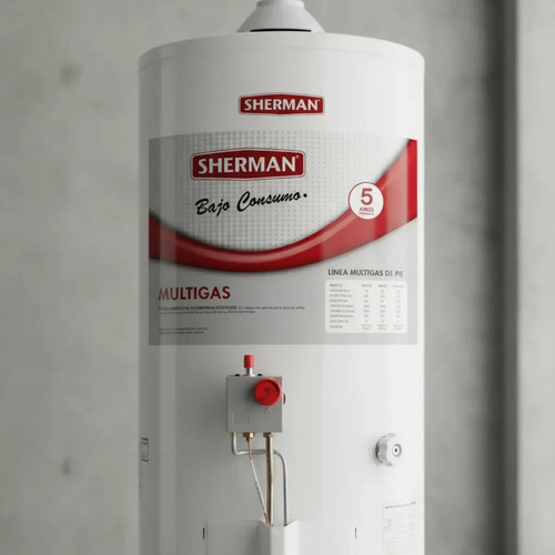 Termotanque Multigas Sherman Gas Tpgp50 Blanco 50l