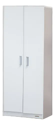 Mueble Escobero Multiuso Platinum 2 Puertas 4 Estantes Blanco