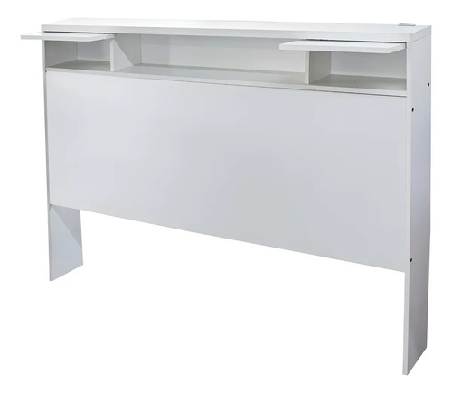 Respaldo 955 Con Gavetas Y Estante Para 2 Plazas Color Blanco
