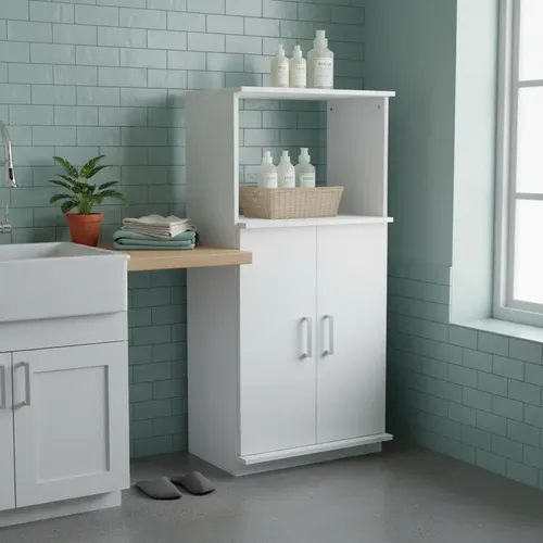Armario Gabinete Organizador Para Microondas Platinum Blanco Blanco