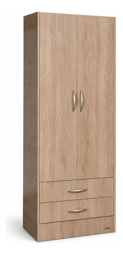 Ropero Placard Armario Platinum Savana 2 Puertas 2 Cajones Marrón Claro