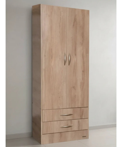 Ropero Placard Armario Platinum Savana 2 Puertas 2 Cajones Marrón Claro
