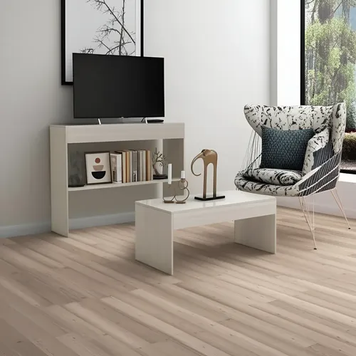 Combo Delos Dsm01 Mesa Centro + Mesa Tv 55 Fineline Crema