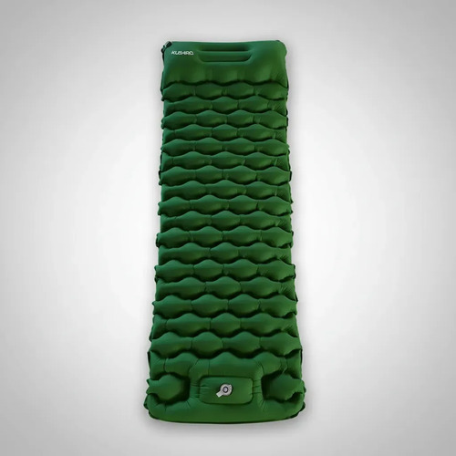 Colchoneta Camping Ultraliviana Con Almohada C/inflador Verde