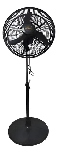 Ventilador De Pie King-house Silencioso Con 3 Aspas Y Bajo Consumo 50.8 Cm 50hz Negro Plástico