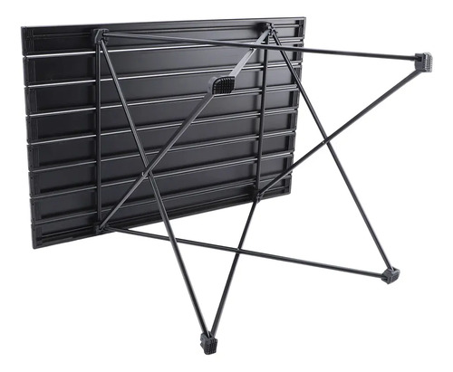 Mesa Camping Plegable Kushiro 68x46x47 Alumino Negra C/bolso Negro