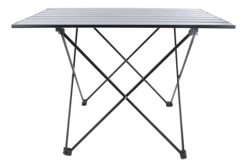 Mesa Camping Plegable Kushiro 68x46x47 Alumino Negra C/bolso Negro