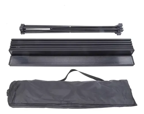 Mesa Camping Plegable Kushiro 68x46x47 Alumino Negra C/bolso Negro