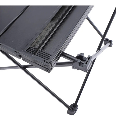 Mesa Camping Plegable Kushiro 68x46x47 Alumino Negra C/bolso Negro