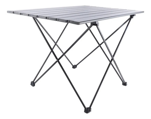 Mesa Camping Plegable Kushiro 68x46x47 Alumino Negra C/bolso Negro