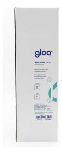 Agarradera Barral Recta Seguridad Acero Inoxdidable 60cm Plateado