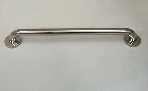 Agarradera Recta De Seguridad Para Baño De Acero Inoxidable Gloa De 45 Cm Plateado