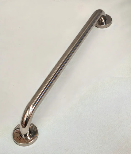 Agarradera Recta De Seguridad Para Baño De Acero Inoxidable Gloa De 45 Cm Plateado