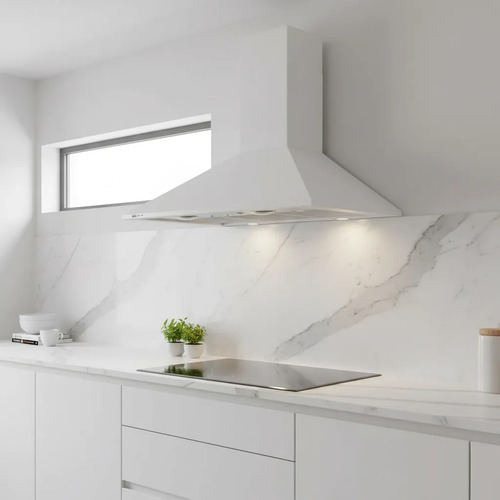 Extractor Purificador Spar Prima Ac. Inox. De Pared 90 Cm Blanco