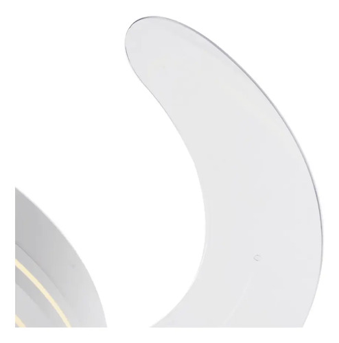 Ventilador De Techo Retráctil Etheos 100w Luz Led Control 1.2 M Blanco Transparente Plástico 4