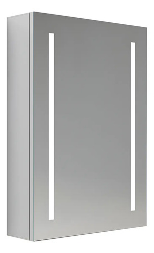 Botiquín 50cm Aluminio Baño Doble Vidrio Led C/sensor Prox Blanco