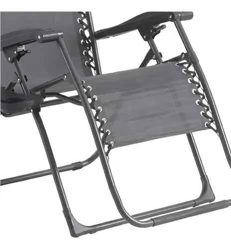 Set Reposera X2 Premium Home Gravedad Cero Caño Gris Gris
