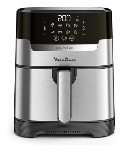 Freidora De Aire Moulinex Easy Fry & Grill 4,6l 8 Programas Color Gris 1500w