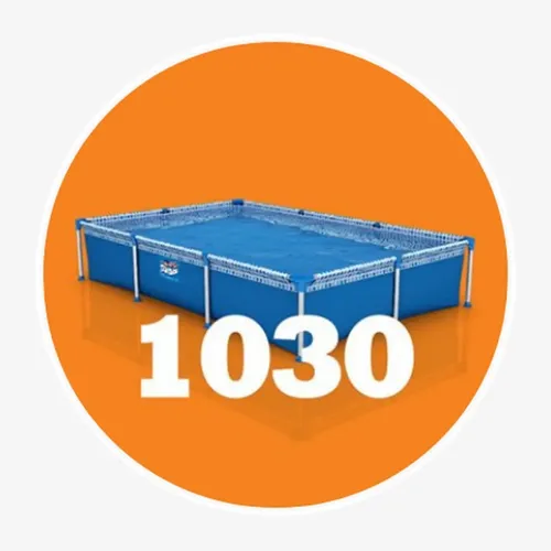 Pileta Pelopincho Mod.1030 1500 Litros 240 X 155 X 40 Azul Geométrico