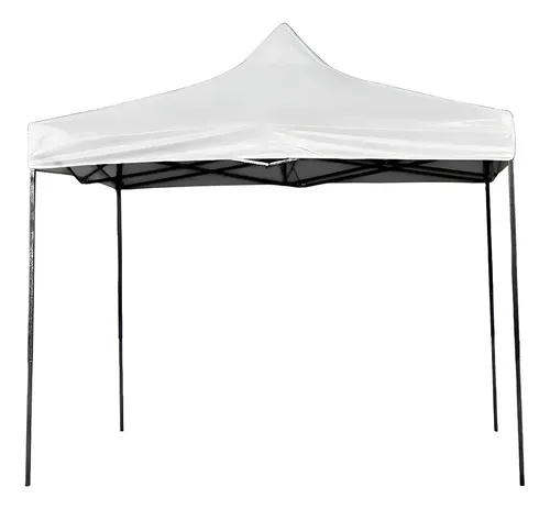 Gazebo Plegable Kushiro 3x3 M Tela Oxford Aprueba Agua/uv Blanco