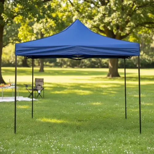 Gazebo Plegable Kushiro 3x3 Aprueba De Agua/uv Azul