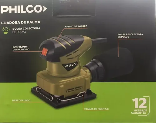 Lijadora Philco Orbital Lo181p 180w/bolsa Colectora/1 Lija Verde