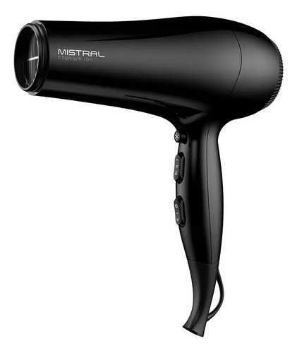 Secador Mistral Titanium Ion 2200w Gama Negro C/ Boquilla Negro