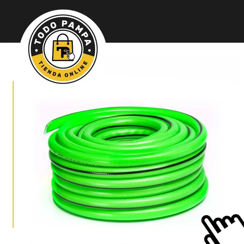 Manguera Riego 1 Rollo 25 Metros 3 Capas Kushiro Color Verde Lima