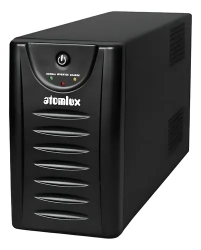 Ups Atomlux 1000a 2 Tomas Rango Reg. 165-275vca Apto P/grupo Negro