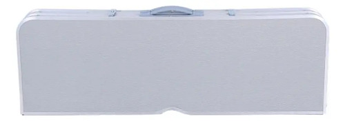 Kushiro Spalu03 Mesa Plegable Aluminio Con 2 Bancos Maletin Color Plateado