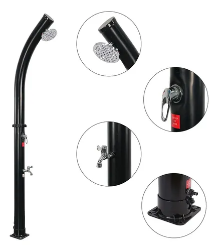 Ducha Solar Recta 20l Kushiro Para Pileta Modelo Columna